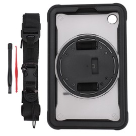 Tablet Shockproof Case Multifunction Tablet Protective Cover with Hand Strap Stand Shoulder Strap for SM X110 X115 X117 Black