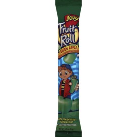 0.75oz Jovy Fruit Roll Snack, Green Apple (16 Single Packets Per Order)