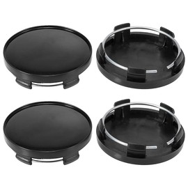 LEEQ Hub Caps – Pack of 4 Wheel Trims, Hub Caps, Hub Cover, Universal ABS Silver Hub Caps, for Wheel Hubs, Car Accessories, Wheel Hubs (Outer Diameter 60 mm)