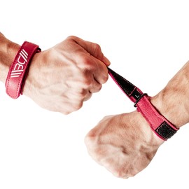 WARM BODY COLD MIND Leather Wrist Wraps for Weightlifting, Powerlifting, Gym – Wrist Support for Men & Women – Heavy Duty Wrist Straps for Strength Training (Basic Pink, M)