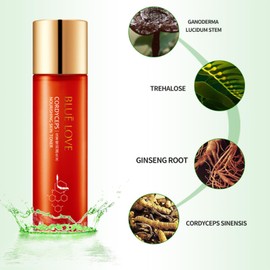 BLUE LOVE Cordyceps Moisture Essence Water, Anti-Aging Face Moisturizer, Deep Hydration for Dry, Sensitive & Oily Skin, Lightweight Facial Essence