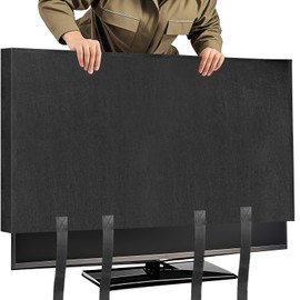 Tv Cover for Moving 70” to 75”, with Straps at the Bottom, Dust-Proof and anti-Scratch felt Material, Suitable for LED/LCD/OLED TVs, ideal for House Decoration, Moving, Scratches on Other Furniture