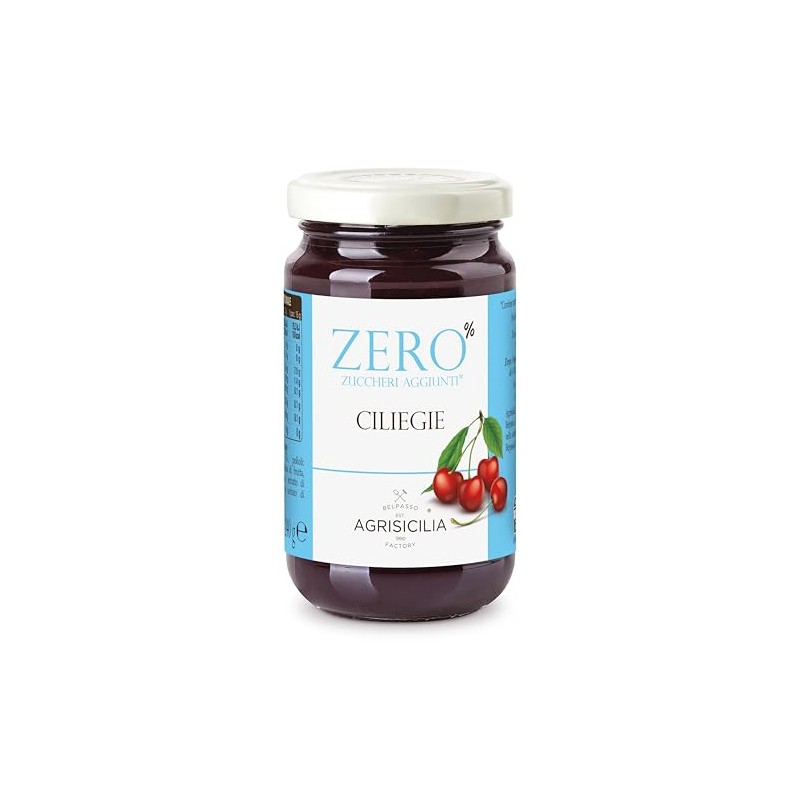 Agrisicilia zero% zuccheri aggiunti ciliegie,poche calorie, 240 grammi