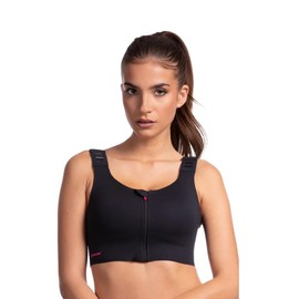 LIPOELASTIC PI Elite Post-Operative Compression Bra - Breast Augmentation, Reduction, Reconstruction, Mastopexy - UV Protection (UK 34, Black)
