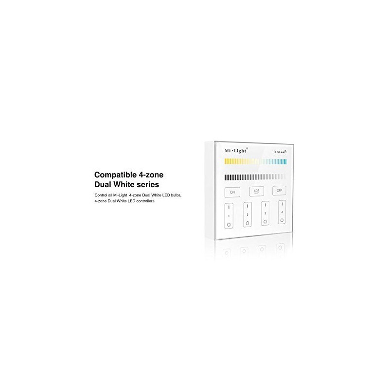 LIGHTEU®, Milight Miboxer DC3V Smart Panel Remote Control 4 Zones
