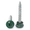Low Profile Mechanical Galvanized Roofing Screws Green Finish - #10