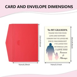 XPENMULBOJA Grandpa Greetings Cards for Grandfather Birthday from Granddaughter Best Grandpa Ever, Father's Day for Grandpa Grandfather