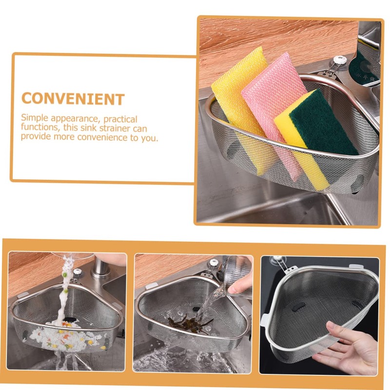 Outanaya Stainless Steel Sink Drainer Basket Kitchen Sink Drain Strainer