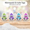 COM-FOUR® 4x reusable pocket warmers, hand warmers with owl motif