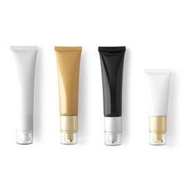 Aspire 4 Pack 1.7 oz / 50 ml Plastic Cosmetic Airless Pump Tube BB Cream Soft Tube
