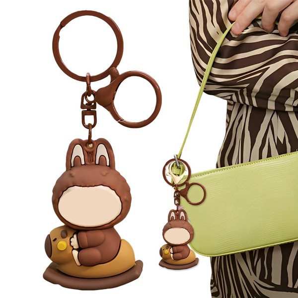 Keychains, Keychain,Trojaner Schlüsselanhänger,Doll Keychains,Keychai,Perfekt für Schulranzen Dekoration(braun)