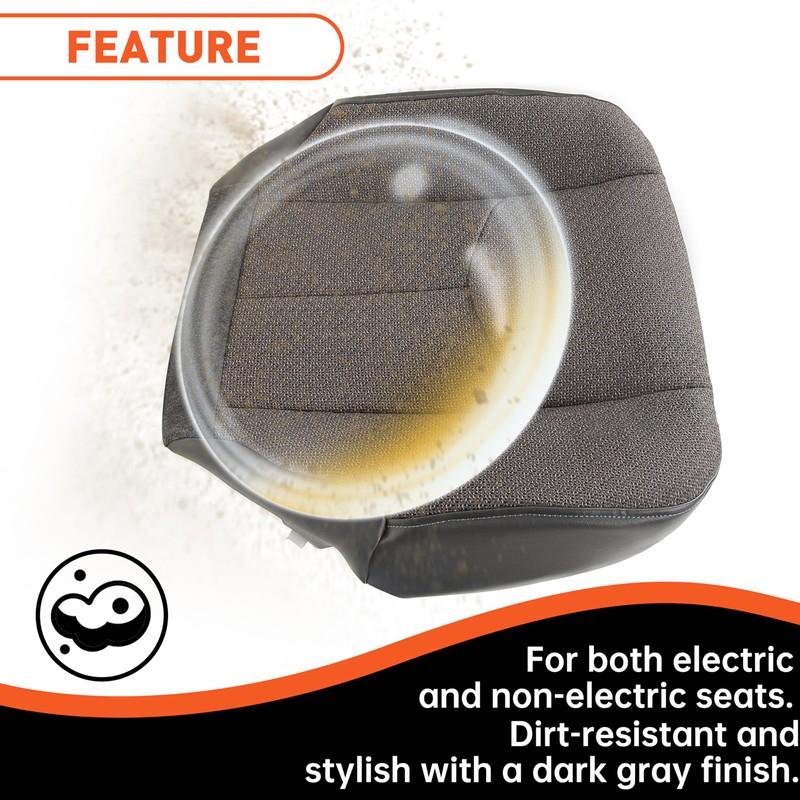 ECOTRIC Front Driver Side Bottom Seat Cover Compatible with 2003-2007