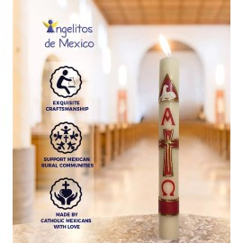 Angelitos de Mexico Large 18in (45cm) Easter Paschal Candle Cirio Lent Pascual Semana Santa Holy ...