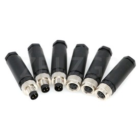 ZBLZGP M8 Sensor Connector Waterproof Male Female Plug Screw Threaded Coupling Electrical Connector (Male to Female, 3 Pack 3Pin)