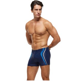 AceAcr Men's Printed Swimming Boxer Shorts with Removeable Pad Swimwear (Blue-5, US-XL,Tag-XXXL)