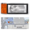HECASA Front Right Headlight&Bezel w/Bulb Compatible with 1990-2007 Mack CH600