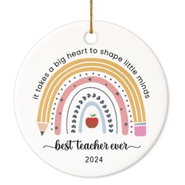 Teacher Christmas Ornaments – Best Merry for Teachers 2024 | Thoughtful Daycare Teacher Gifts | Affordable Ideas for Teachers (B45)