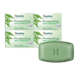 Himalayan Herbal Soap Neem Turmeric Soap 75g (5ea) Exfoliating Moisturizing Korean Beauty Skincare / 히말라야 허브비누 님터머릭 비누 75g 5개 각질 촉촉 보습 한국 뷰티 스킨케어