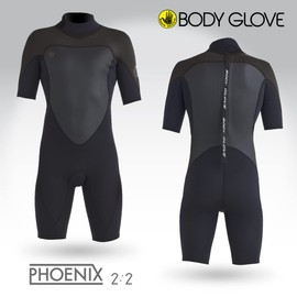 Body Glove Men's Phoenix 2mm Back-Zip S/s Springsuit Wetsuit (Black, X-Large)