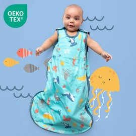 schlummersack Baby Sleeping Bag Summer 70 cm Thin Sea Animals Baby Sleeping Bag Summer 1.0 Tog 1 Tog Baby Sleeping Bag Summer Sleeping Bag Cotton Spring
