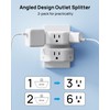 TROND Multi Plug Outlet Extender 2 Pack - Electrical Wall