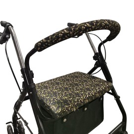 SPRING SEAON Rollator Walker Seat and Backrest Cushion Covers Set - Removable Washable Soft Fabric, Universal Fit & Adjustable Patterns, Essential Rollator Accessories(camo