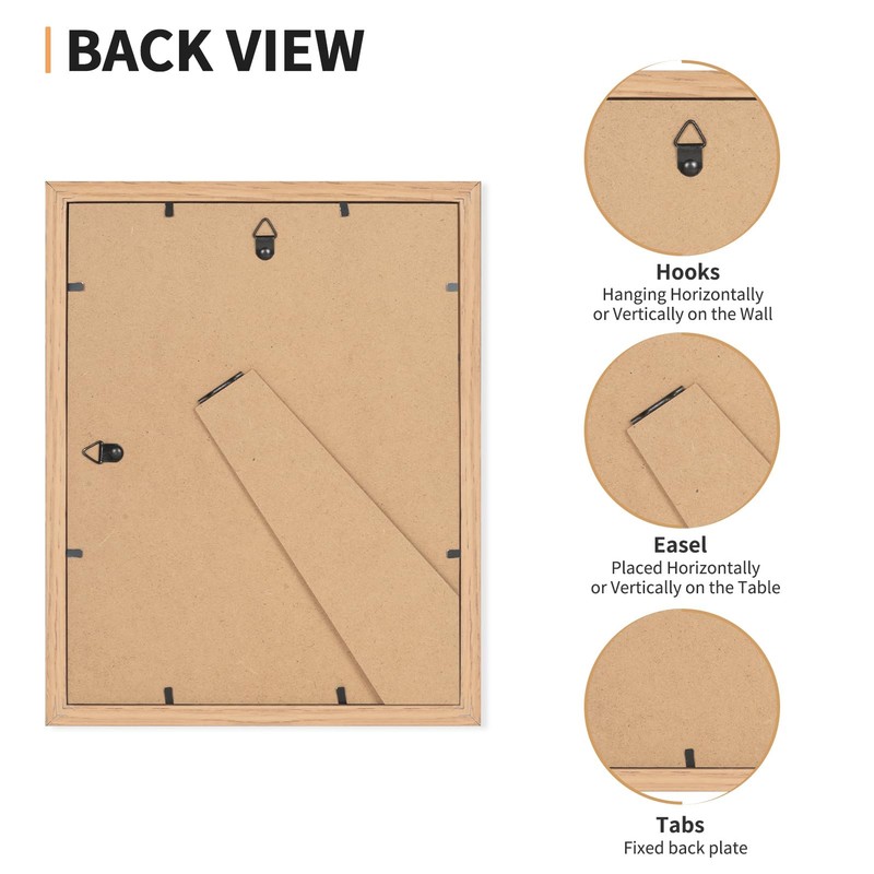8x10 Picture Frame Set of 4, Displays 5x7 with Mat