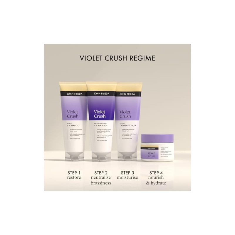 John Frieda Violet Crush Purple Conditioner 250ml. Blonde Hair Toning
