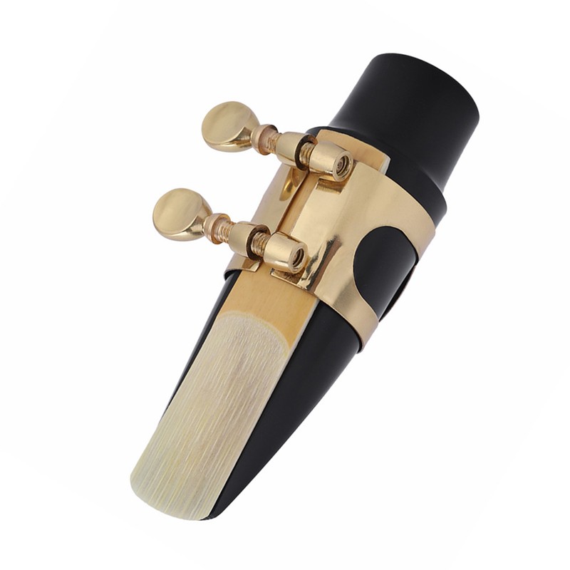 Alto Sax Saxophone ABS Mouthpiece with Cap Metal Buckle Reed