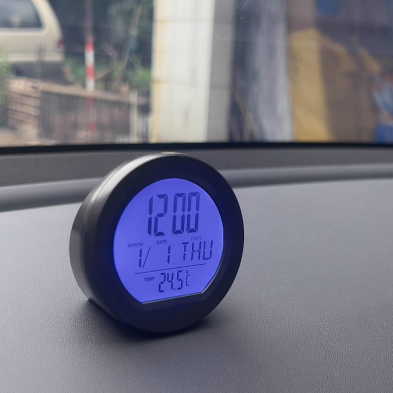 Timloon Car Dashboard Clock with Automatic Backlight at Night, Fahrenheit