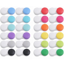 DEWSENSI 24 Pack Contact Lens Case, Colorful Empty Contact Lens Cases Box Holder Container for Storage, Travel, Daily Home Use