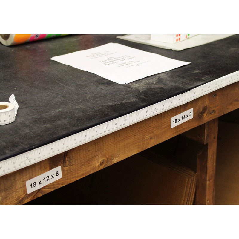 ChromaLabel 12 Inch Adhesive Measuring Tape, Flat Tape Measure for