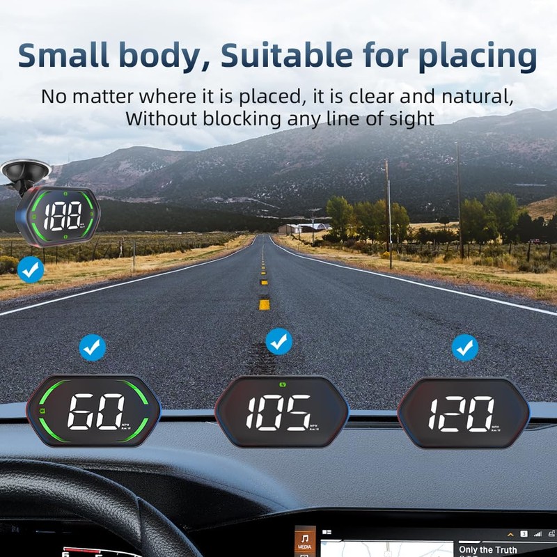 SinoTrack Universal GPS Speedometer, Car HUD Display with Large Screen