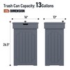 Function Home Trash Can Cabinet, 13 Gallon Kitchen Garbage Can,