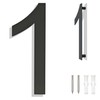 Ywonoby Stainless Steel House Numbers - Modern Floating Black Grey