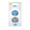 Nuby 3D Sili Soother Pacifiers Blue Spaceship Gray Mustache BPA