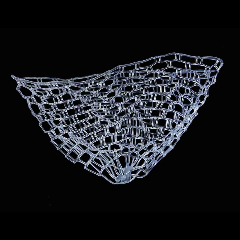 Outdoor Fly Fishing Landing Net Clear Rubber Replacement Mesh Bag(Mudium)