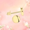 18K Gold Plated Sterling Silver Dot Stud Earrings 3mm-10mm Options,
