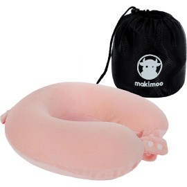Makimoo Travel Neck Pillow, Top Memory Foam Pillow for Head Support, Ideal for Airplanes
