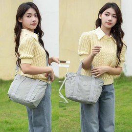 Lizihaowu nylon crossbody bags for women，Waterproof Lightweight Multi Slot Shoulder Purse and handbags (Dark Gray)