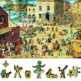 Wooden Jigsaw Puzzle for Adults with Uniquely Shaped Pieces - Made in USA by FoxSmartBox - 300 Pieces - Children's Games