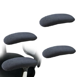 Kaket 4PCS Office Chair Armrest Covers Slipcover, Chair Arm Cover Protector for Gaming Chair Computer, Stretch, Anti Scratch, Non-slip (Dark Grey)