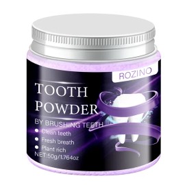 Purple Teeth Whitening Powder with Hydroxyapatite – Color Correcting Tooth Powder, Toothpaste Booster for Daily Oral Care Routine, 50g