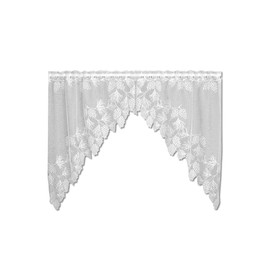 Heritage Lace Woodland 68-Inch Wide by 40-Inch Drop Swag Pair, White