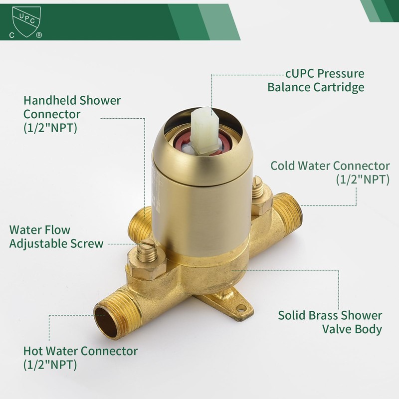 Shower Faucet Set with 7 Functions Handheld Shower Head Filter
