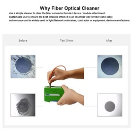 YIENFBEV Fiber Optic Connector Cleaner, Fiber Optic Clean Supports 1.25mm/2.5mm,SC,FC,ST,MU,LC, All Types of Connectors, Cleans Over 500 Times
