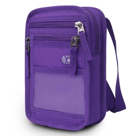 RFID Blocking Neck Wallet Small Crossbody Bag Travel Passport Holder Slim Minimalist Design Security Neck Pouch