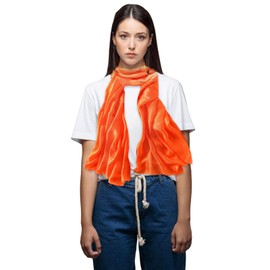 MAIRY Women's Scarves & Wraps Gift Ideas for Women Neckerchief for Women Lightweight Shawls and Wraps Soft Long Shawl Scarves Solid Wrap Ladies Orange Scarfs Gifts 02016
