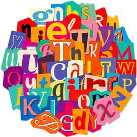 Buer Homie 50 PCS Alphabet Decals, Learning Letter Waterproof Stickers