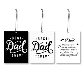 Mancheng-zi Best Dad Gifts Car Air Freshener 3Pcs, Dad Gifts for Father's Day from Kids Air Freshener Hanging for Cars Closet Drawer or Books, Father Gift Car Accessories Mirror Decor for Men